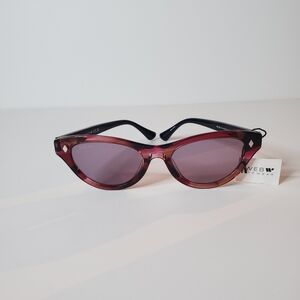 Bergundy WEB Cat Eye Sunglasses